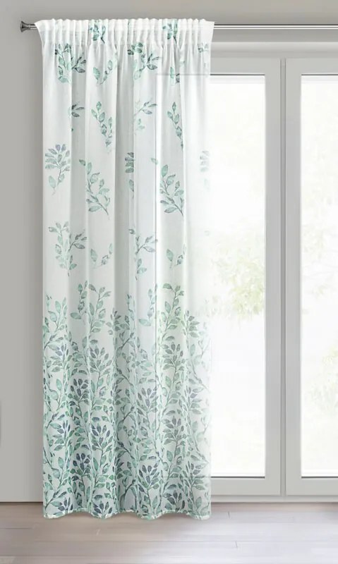 ZÁVES D91 CLARISSA NA PÁSKE 140X270 CM BIELY