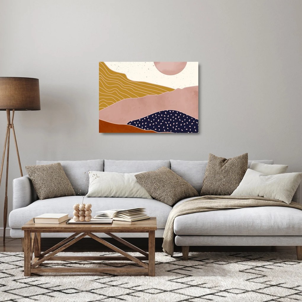 Sklenený obraz - Spacefrog design hory N⁰3 (70x50 cm)