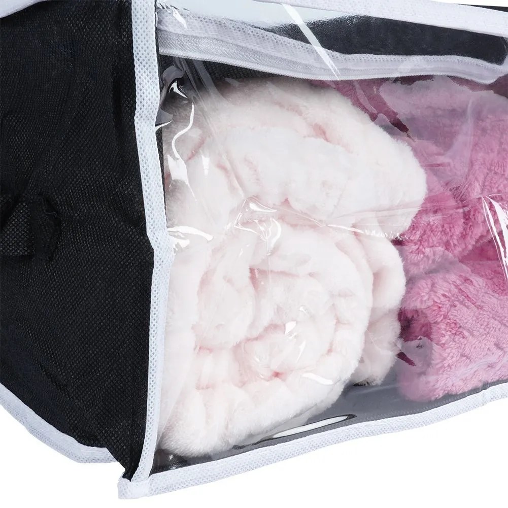 VILDE Textilný úložný box na posteľnú bielizeň, 45 x 30 x 20 cm