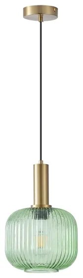 Luster na lanku 1xE27/15W/230V zelená pr. 20 cm