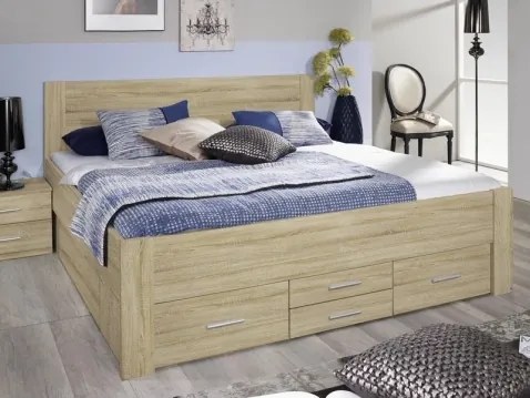 Posteľ Isotta 140x200 cm, dub sonoma%