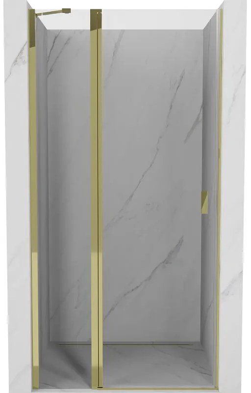 Mexen Otváracie sprchové dvere MIST (1d+1s) 80x200 cm 6mm zlaté, priehľadné, 8A4-080-000-50-00