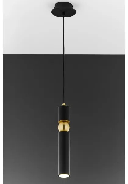 Jupiter 2003 - Luster na lanku ALAS 1xGU10/10W/230V čierna/zlatá