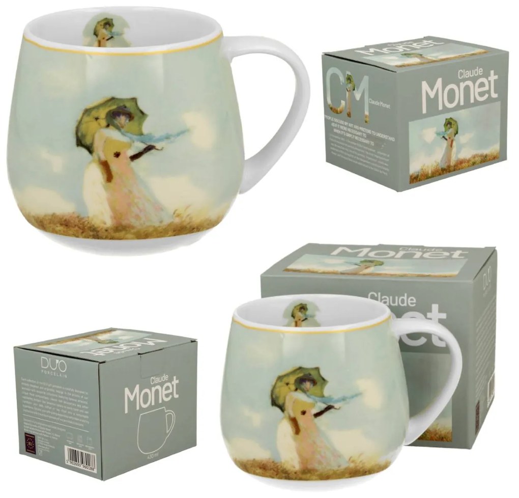 Porcelánový hrnček Monet Woman with Parasol 430 ml
