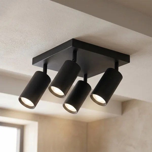 Brilagi - Bodové svietidlo SELE SQUARE 4xGU10/30W/230V čierna