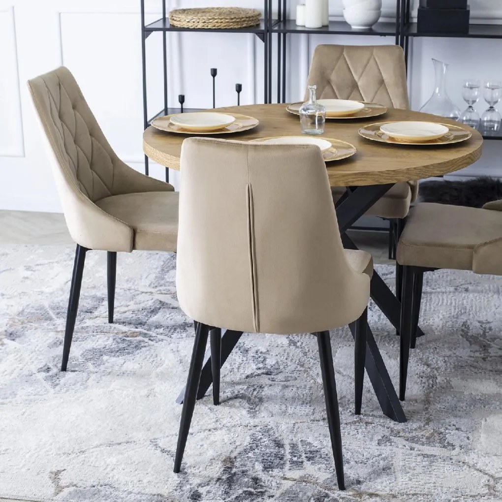 PROXIMA.store - Čalúnená jedálenská stolička CORK FARBA: sivá
