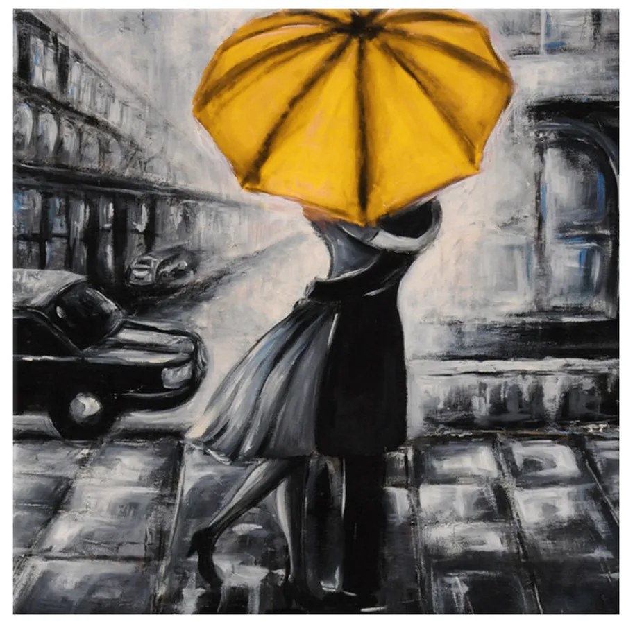 Gario Obraz na plátne Žltý bozk v daždi Rozmery: 90 x 60 cm