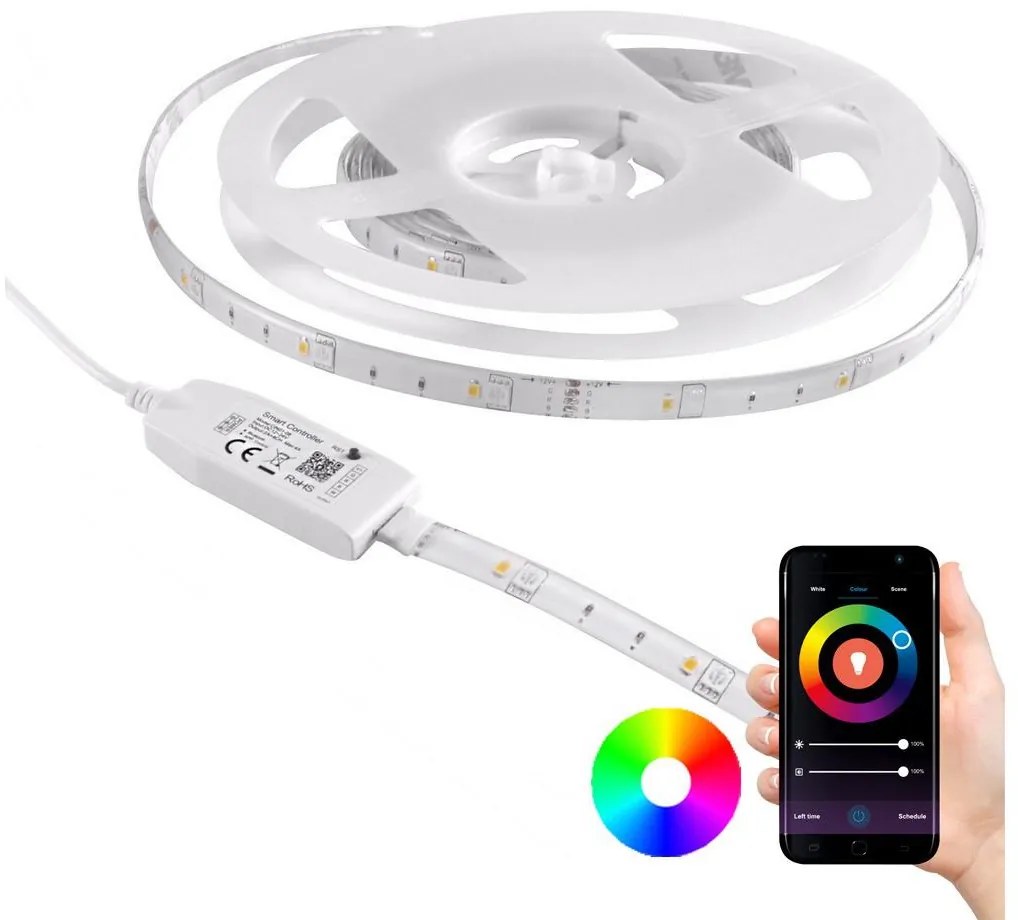 RGB LED Stmievateľný vonkajší pásik Wi-fi LED/6,5W/230V IP65 2 m Tuya