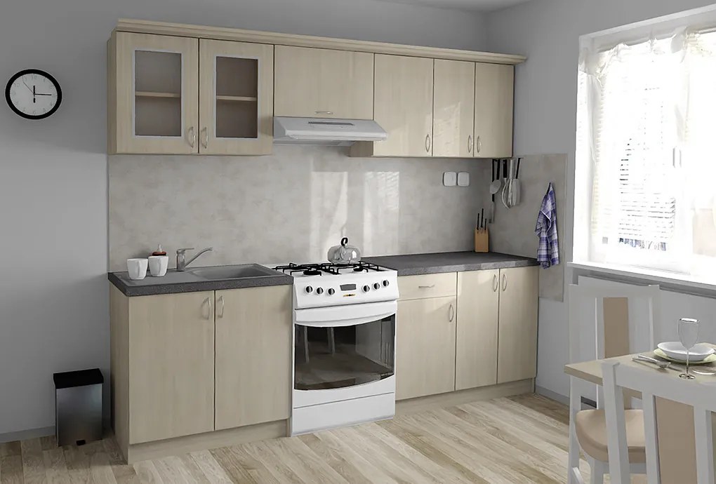 Nabytekmorava Kuchynská linka Bára B farba kuchyne: ořech / krém