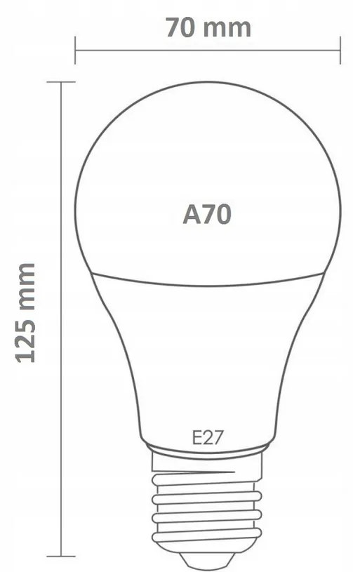 ECOLIGHT LED žiarovka E27 10W 24V - teplá biela