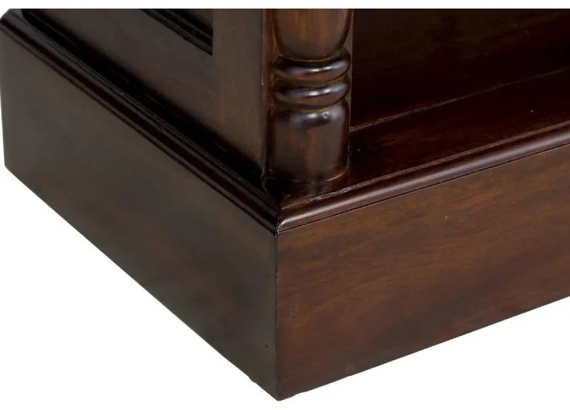 furniture-nabytek.cz - Masívna knižnica Cambridge II z mahagónu, lakovaná, hnedá – 85×36×120 cm