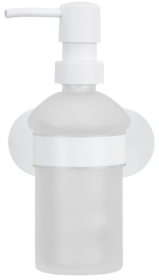 Biely samodržiaci sklenený dávkovač mydla 200 ml Orea – Wenko