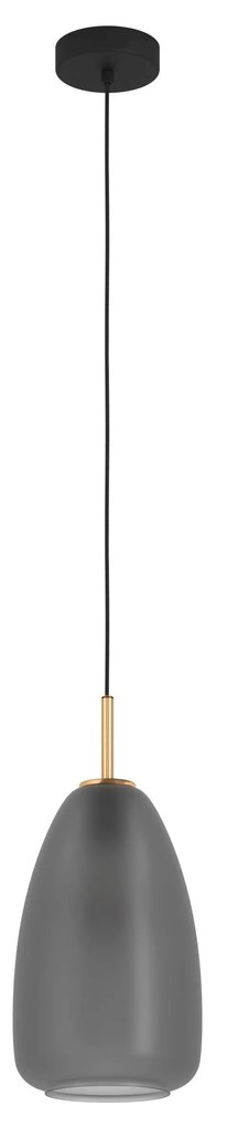 EGLO Moderné závesné osvetlenie ALOBRASE, 1xE27, 40W, čierne, šedé
