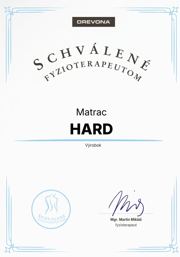DREVONA Tvrdý antialergický matrac 90 x 200 HARD