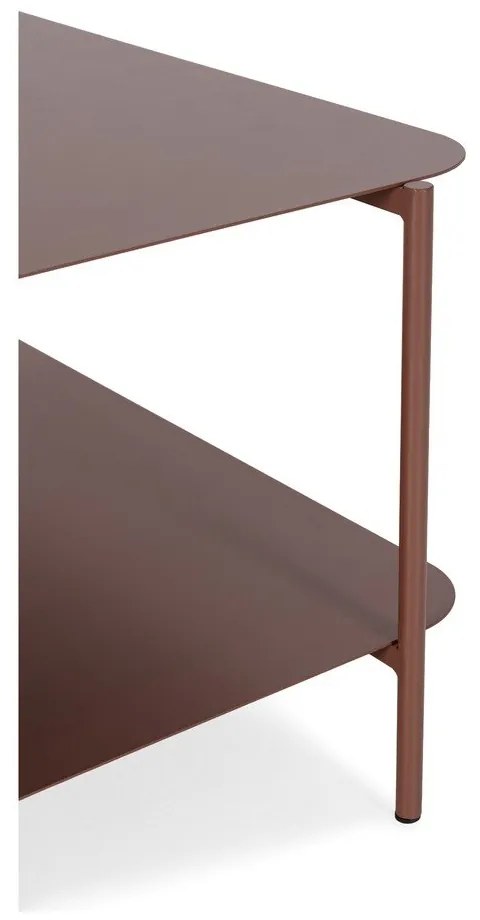 Terakotový kovový konferenčný stolík 70x73 cm Beatrix – MOME