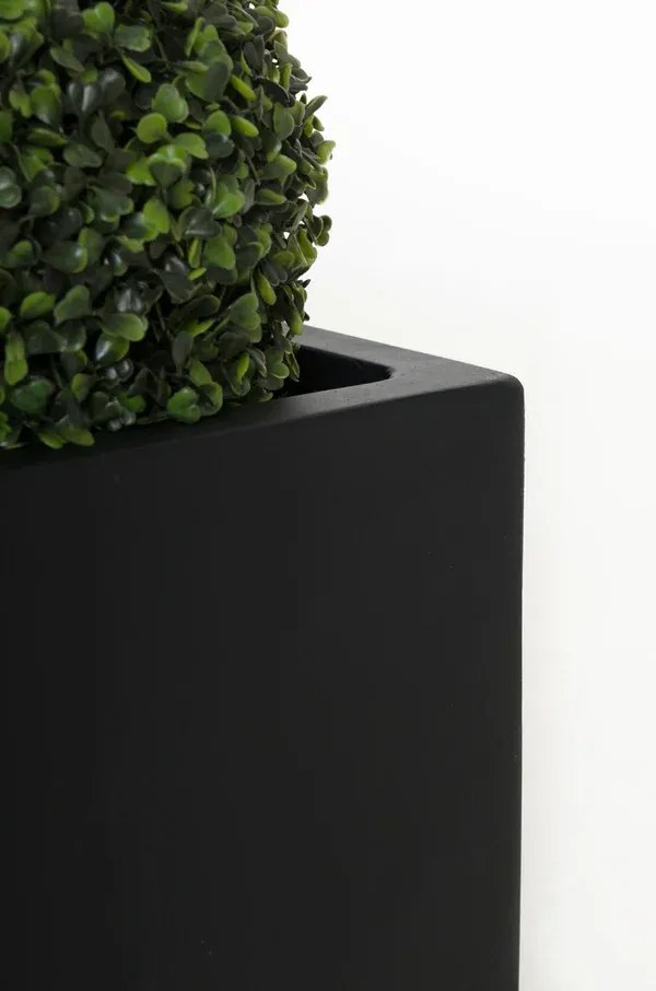 Kvetináč BLOCK, sklolaminát, 30x30x30 cm, antracit