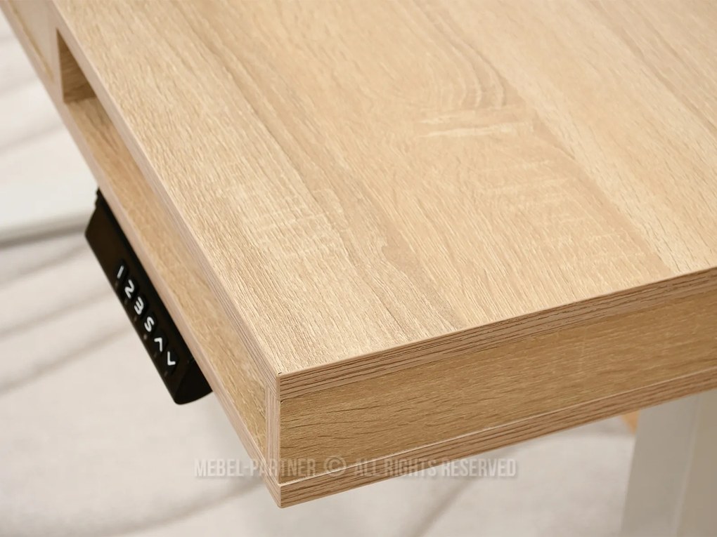 PC stolík Osto 120 (sonoma + biela). Akcia -20%. Vlastná spoľahlivá doprava až k Vám domov. 1109831