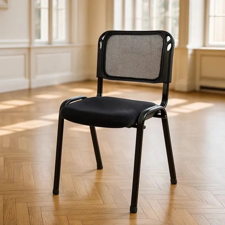 Garthen 38400 Stohovateľná kongresová stolička - čierna