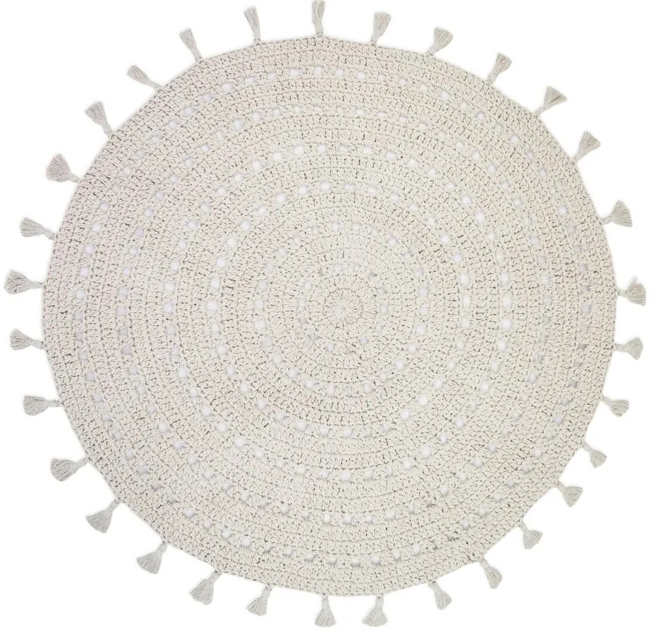 Krémovobiely detský koberec ø 120 cm Nila Ecru – Nattiot