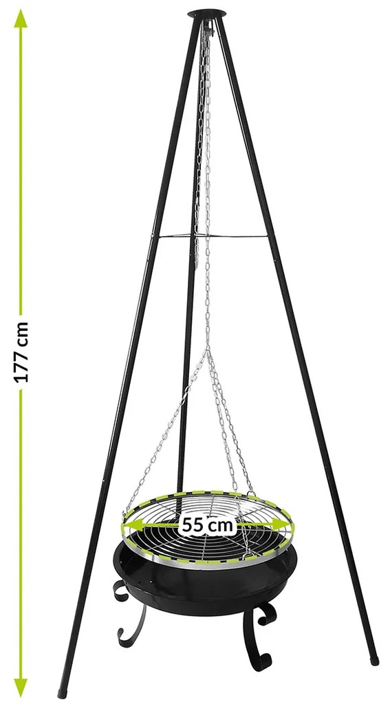 Záhradný gril NB-338 - čierna