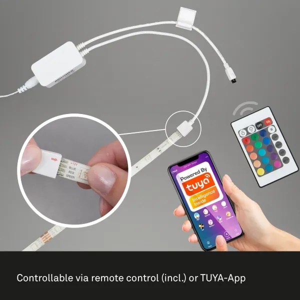 Brilo - LED RGBW Stmievateľný pásik 6,5m LED/15W/230V Wi-Fi Tuya + DO