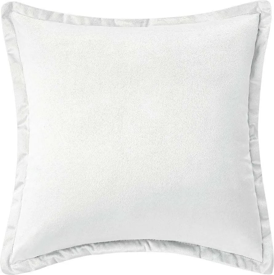 Velúrová obliečka na vankúš SOFT VELVET biela 40x40 cm