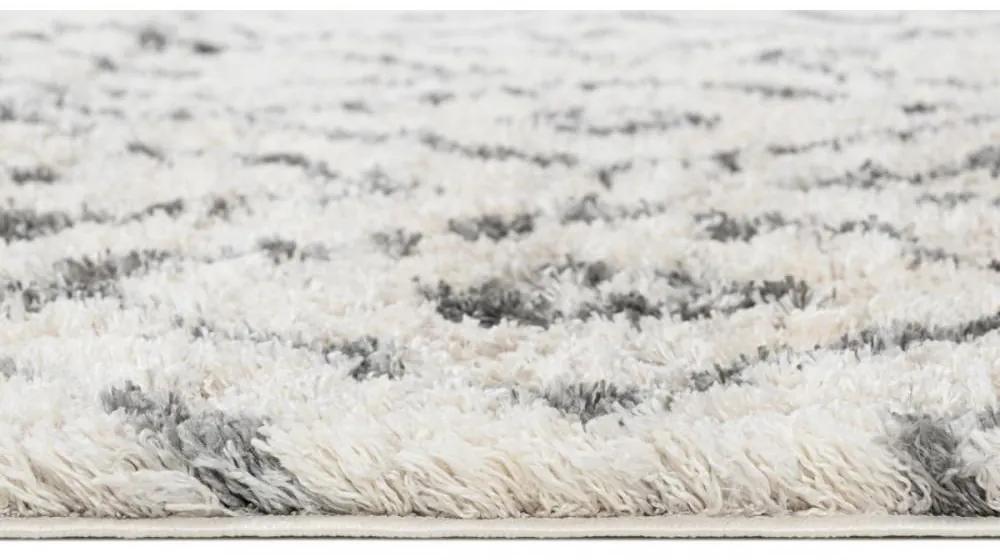 Kusový koberec shaggy Daren krémovo sivý 60x100cm