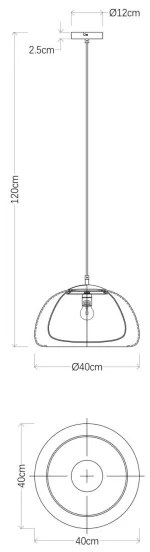 Globo 15743H1 - Luster na lanku JELLA 1xE27/60W/230V