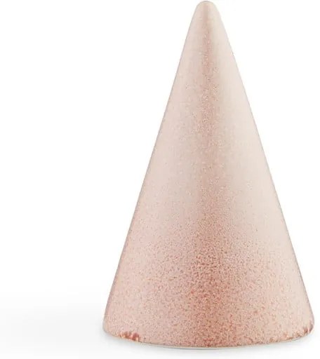 Ružová kameninová dekoratívna soška Kähler Design Glazed Cone Rose, výška 11 cm