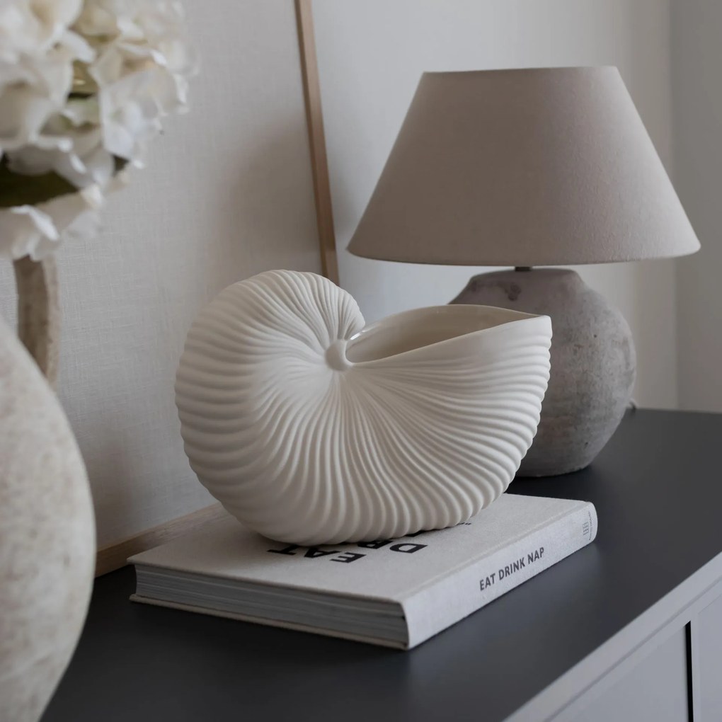 ferm LIVING Shell Pot kamenina 20x31x15 cm - 100232202