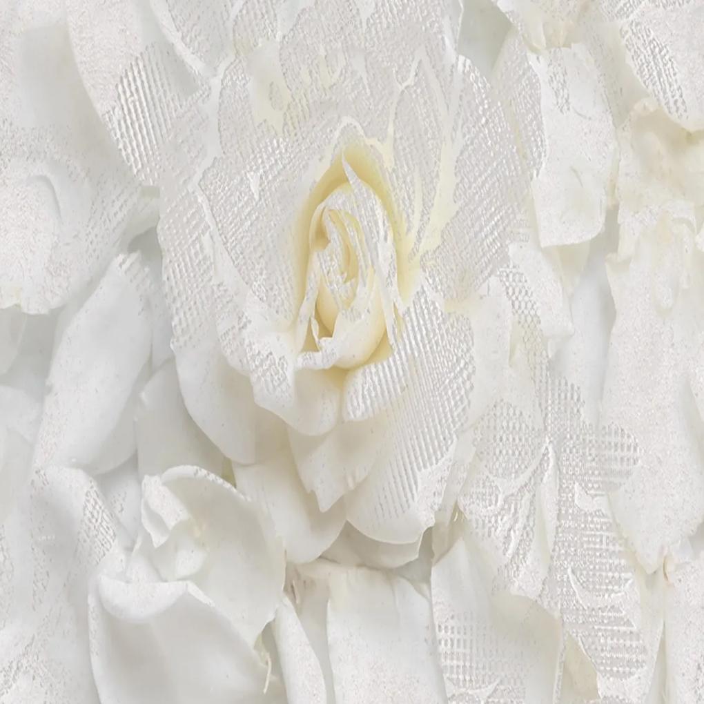 Ozdobný paraván Bílé květy Příroda - 110x170 cm, trojdielny, obojstranný paraván 360°