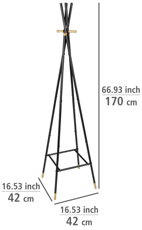 Čierny kovový vešiak Loft - Wenko