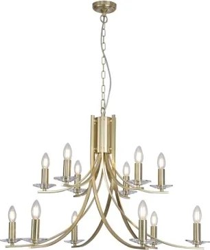 Searchlight 41612-12SB - Závesný luster na reťazi ASCONA 12xE14/60W/230V