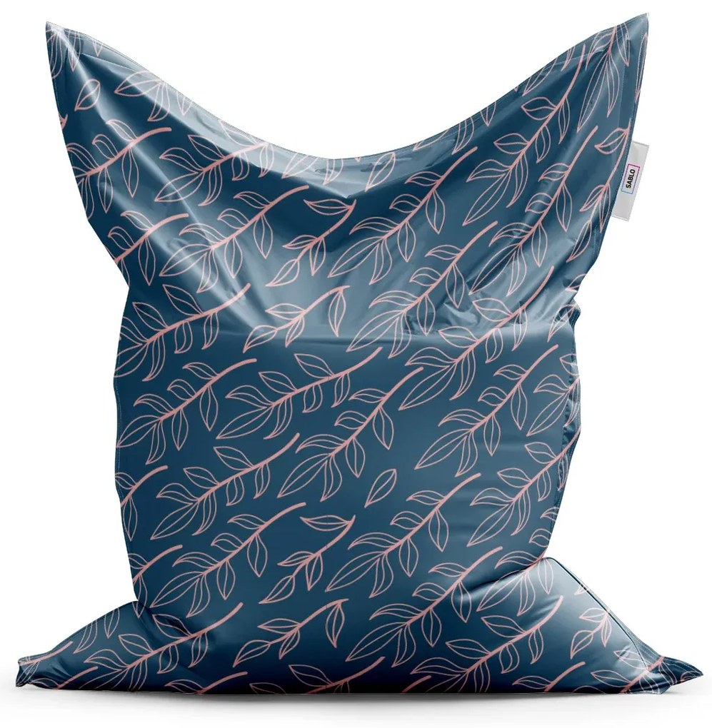 Sablio Sedací vak Ružové maľované lístky - 150x100 cm