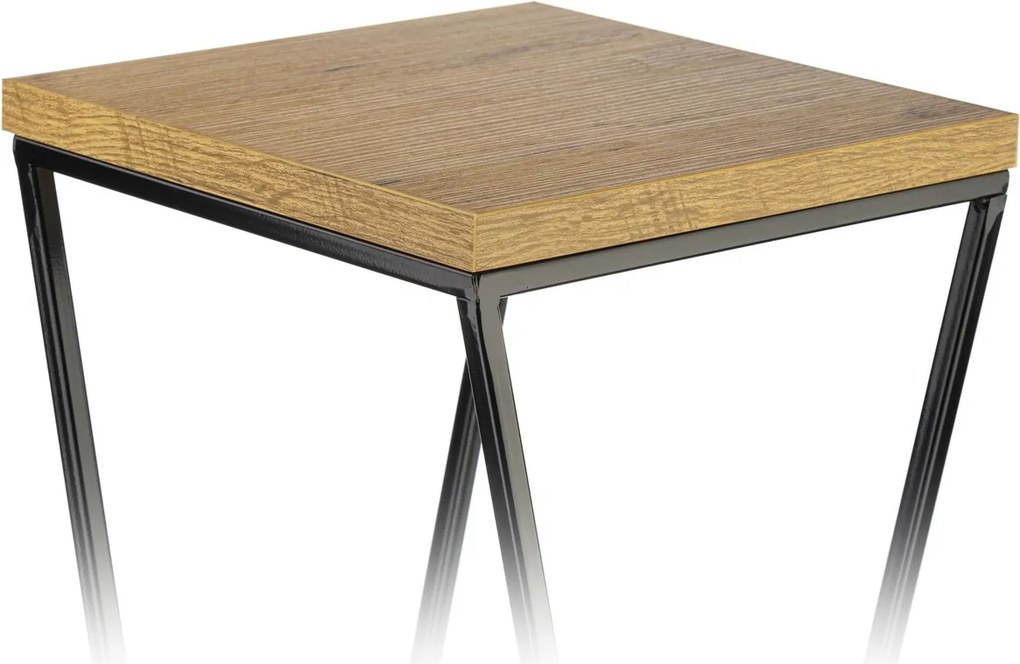 STOJAN NA KVETINÁČ LOFT7 70X24X24 CM ČIERNA/HNEDÁ