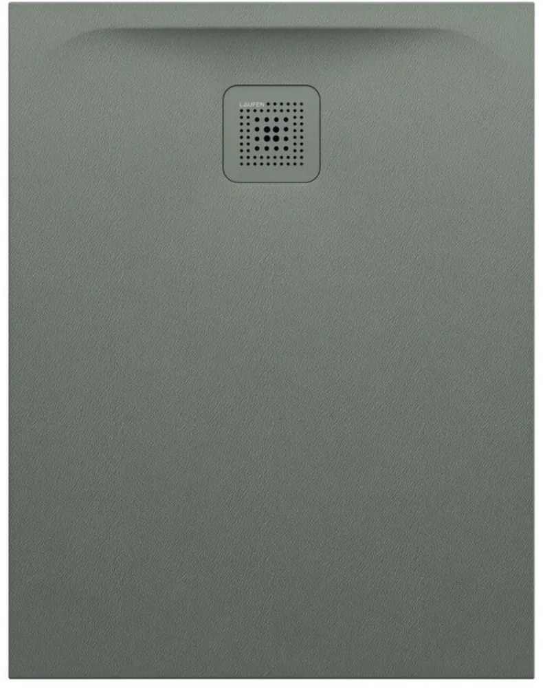 LAUFEN Pro obdĺžniková sprchová vanička z materiálu Marbond, odtok na kratšej strane, 900 x 700 x 28 mm, betónová šedá, H2169560790001