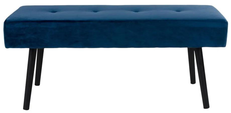 Modrá zamatová lavica Bonami Essentials Skiby