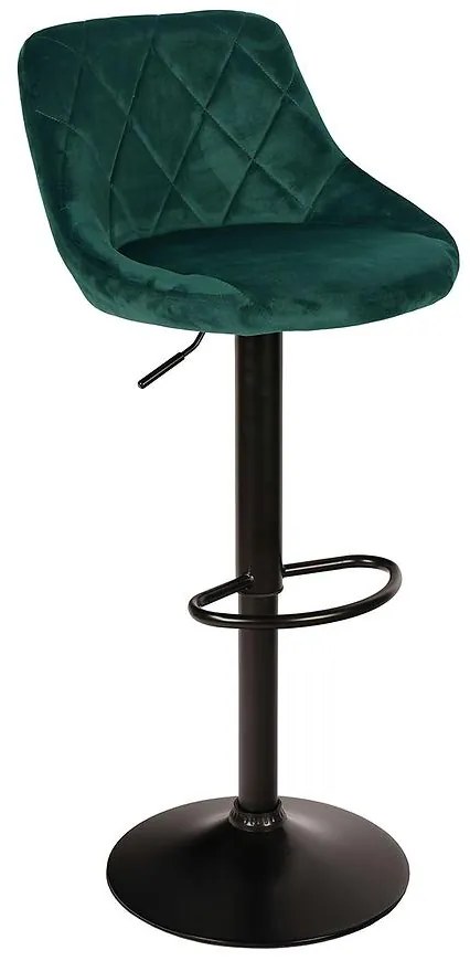 Barová Stolička Roma zelená welur