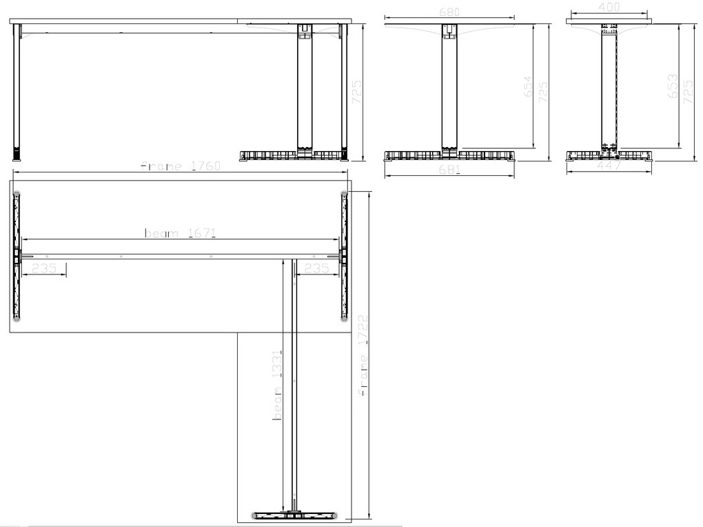 Kancelársky stôl PRIMO BETA L, 1800 x 1800 mm, biela podnož, buk