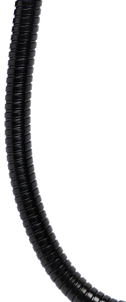 Nástenná lampa čierna s bronzovo zamatovým tienidlom 18 cm - Brescia