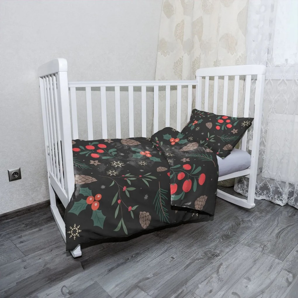 Sablio Mikroplyšové detské obliečky do postieľky Sviatočný les - 130x90 / 40x60