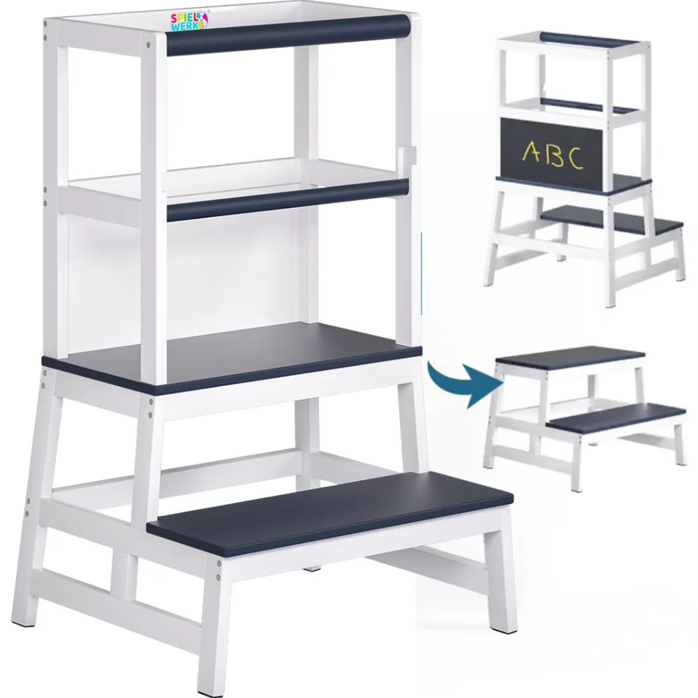 Spielwerk Učiaca veža PLAY borovica, 93x56x49, biela/antracit