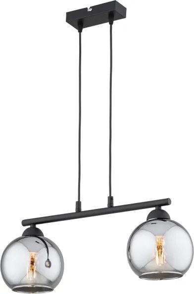 Brilagi - Luster na lanku DIOR 2xE27/60W/230V čierna/dymová sivá