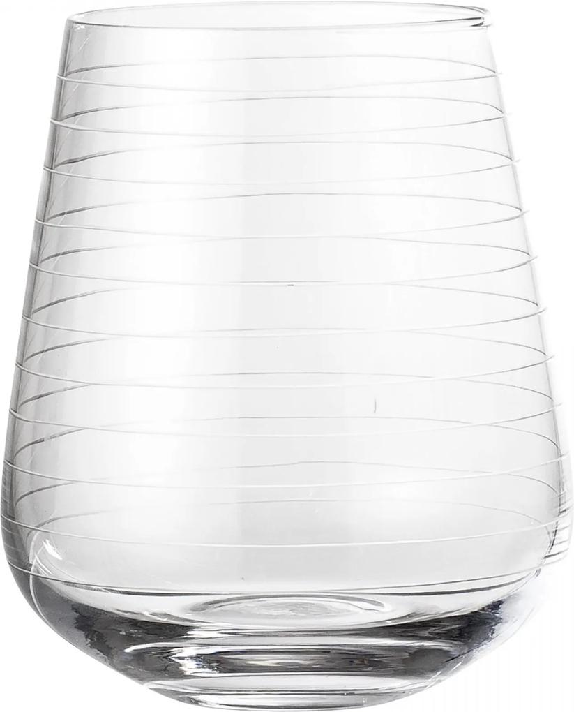 Bloomingville Sklenený pohár Line Clear 450 ml