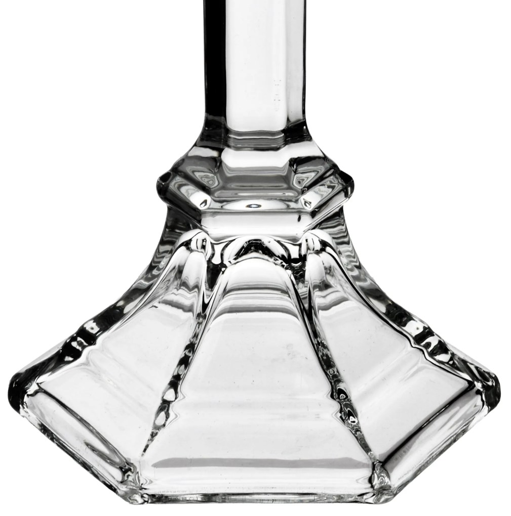 Skleněný svícen PATRICIA 8,5x14,5 cm čirý