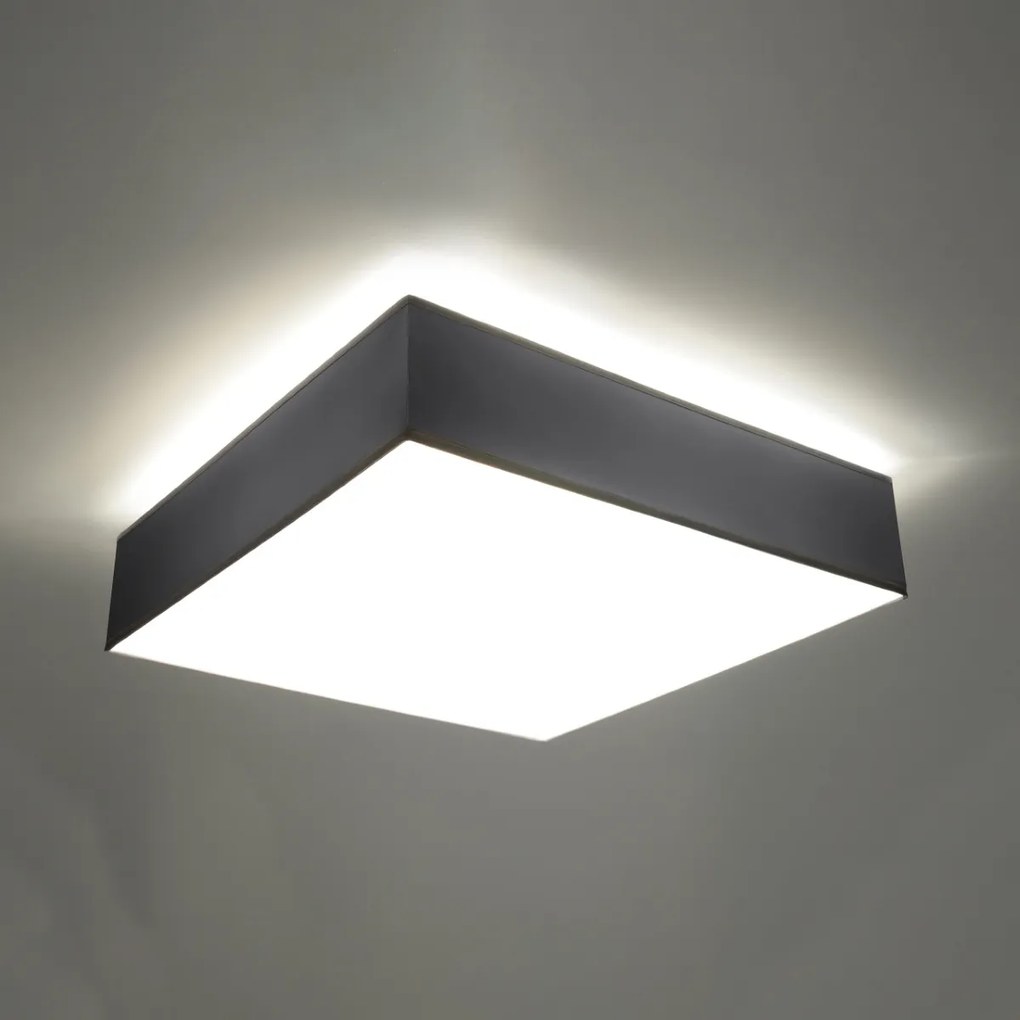 Stropné svietidlo Horus, 1x sivé plastové tienidlo, (biely plast), (45 cm)