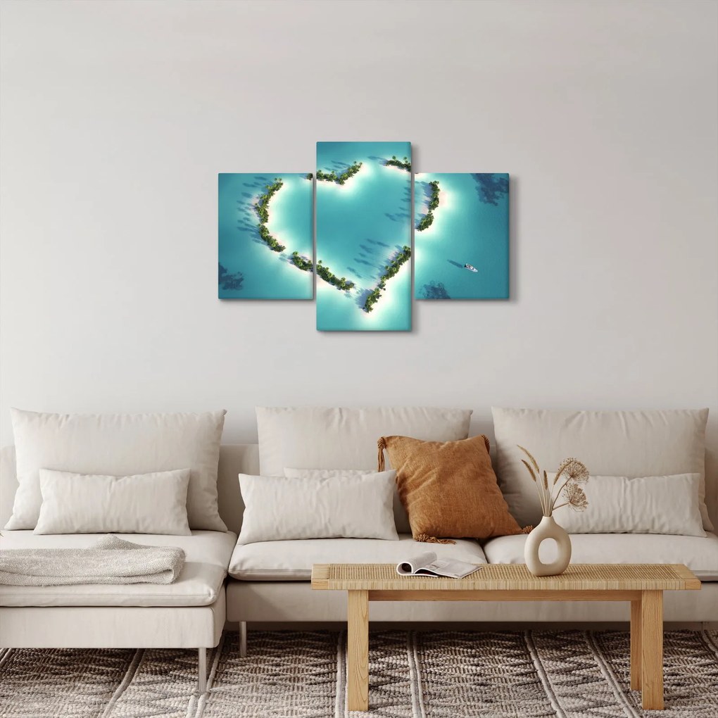 Obraz - Ostrovy srdce (90x60 cm)