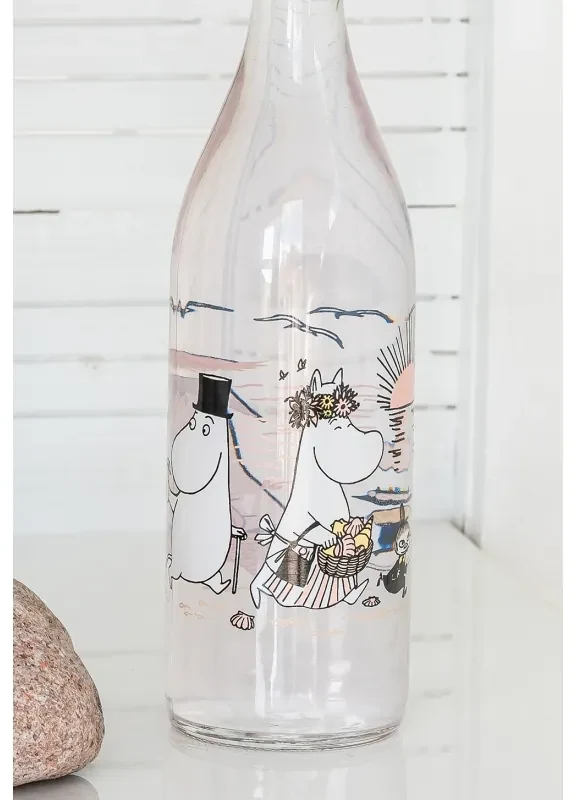 Sklenená fľaša Moomin Beach 1l