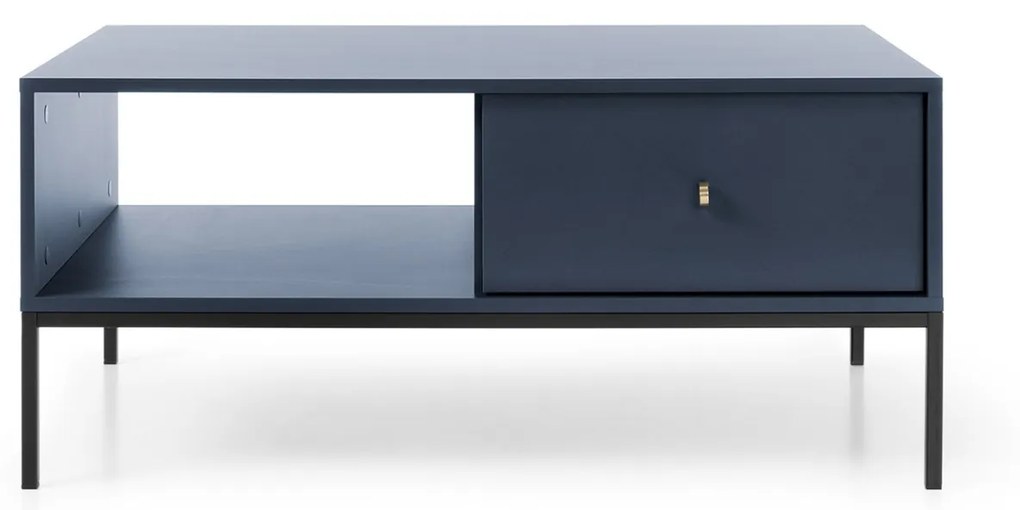 Konferenčný stolík Mono II 104 cm modrý/čierny