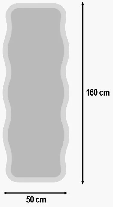 Zrkadlo Aror White 50 x 160 cm